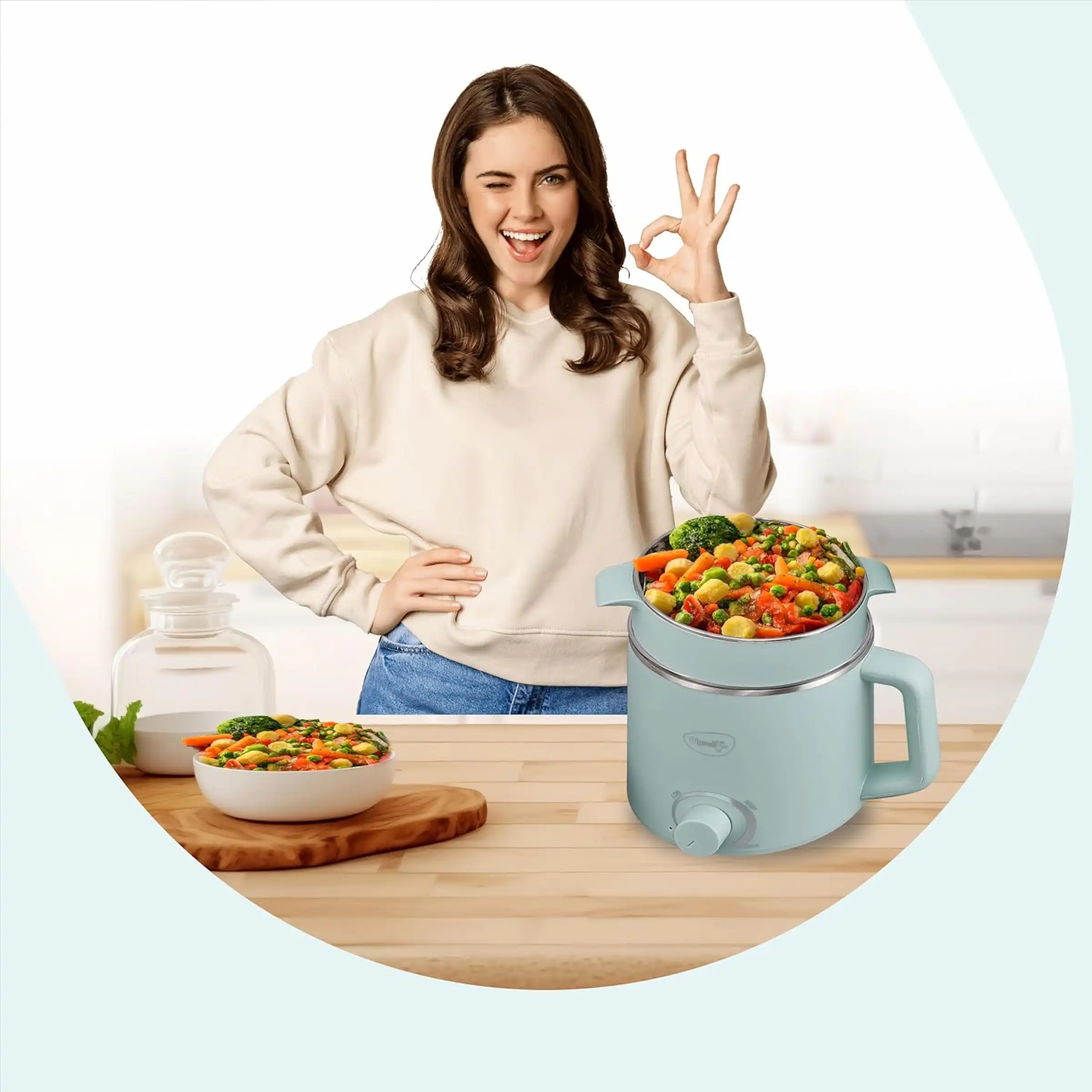 Pigeon Swift Plus Multi-Cook Kettle Blue Buy Pigeon Swift Plus Multi-Cook Kettle Blue in bulk for Corporate Gifting | Corporate Gyft