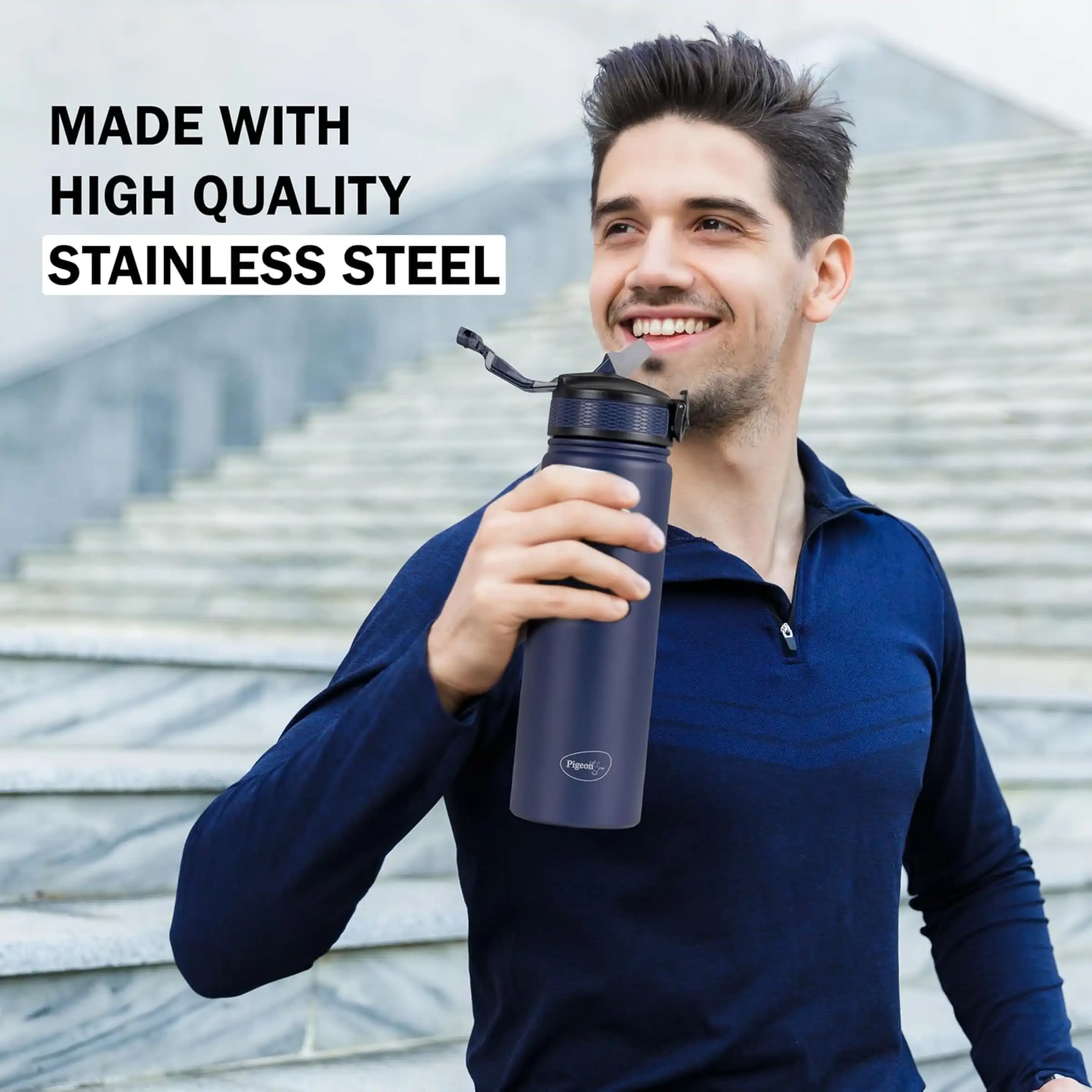 Pigeon Therminox Rush Sports Flask - Dark Blue Buy Pigeon Therminox Rush Sports Flask - Dark Blue in bulk for Corporate Gifting | Corporate Gyft