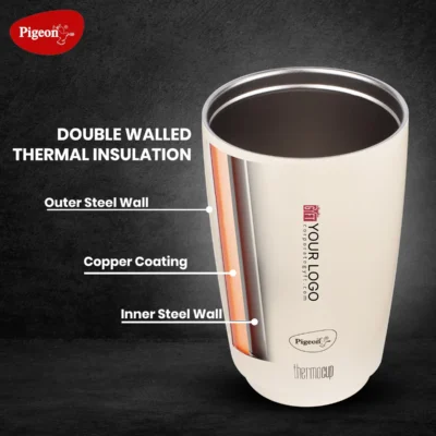 Buy Pigeon Vacuum Thermo Cup - White in bulk for Corporate Gifting | Corporate Gyft