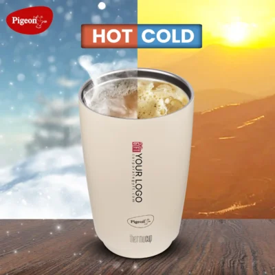 Buy Pigeon Vacuum Thermo Cup - White in bulk for Corporate Gifting | Corporate Gyft