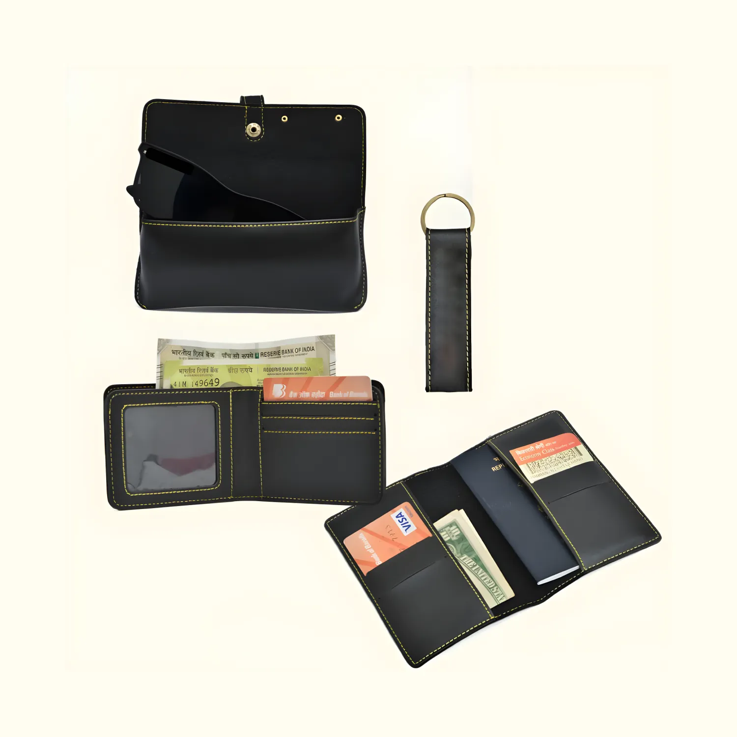 Personalized Men’s Travel Accessory Gift Set - Black Buy Personalized Men’s Travel Accessory Gift Set - Black in bulk for Corporate Gifting | Corporate Gyft