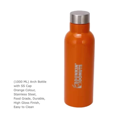 Buy Matte Finish Arch Bottle - Orange in bulk for Corporate Gifting | Corporate Gyft