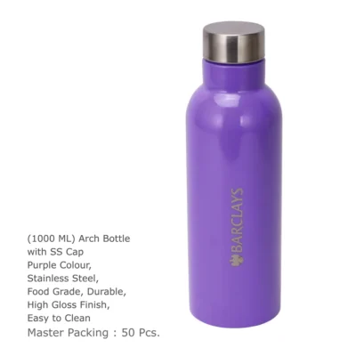 Buy Matte Finish Arch Bottle - Purple in bulk for Corporate Gifting | Corporate Gyft