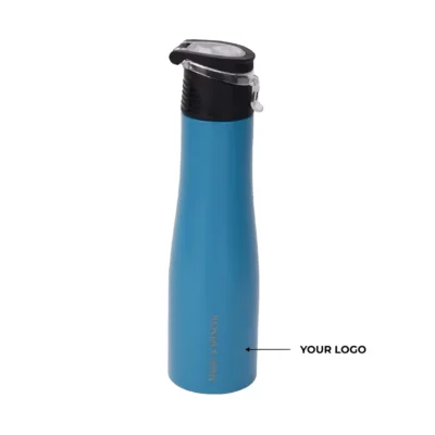 Buy Teal Blue Steel Sipper Bottle in bulk for Corporate Gifting | Corporate Gyft