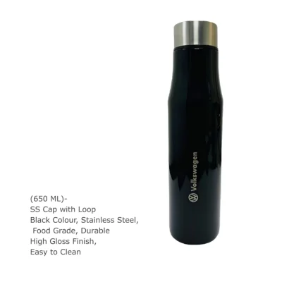 Buy Stainless Steel Hydration Bottle - Black in bulk for Corporate Gifting | Corporate Gyft