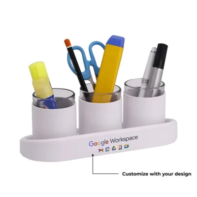 Buy Triple Holder Desk Stand in bulk for Corporate Gifting | Corporate Gyft