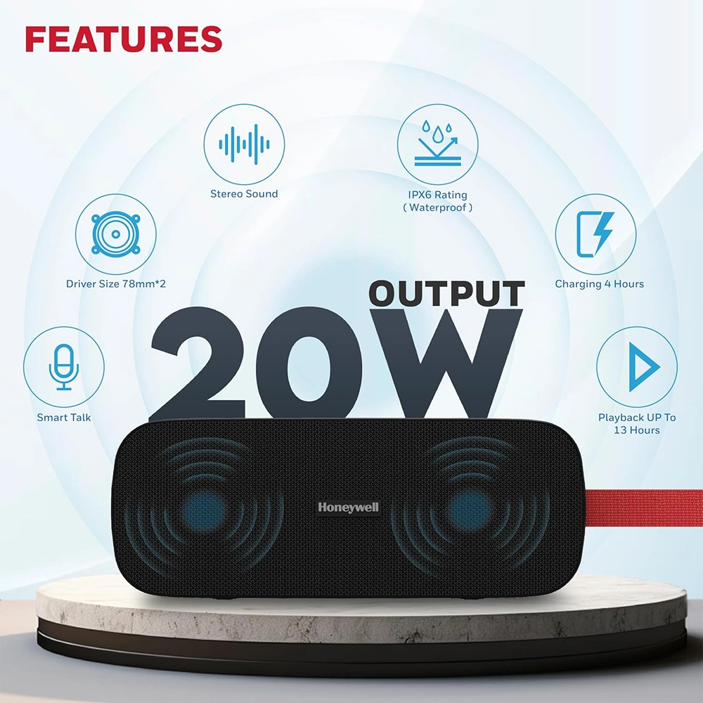 Honeywell Trueno U300 Power Speaker - Black Buy Honeywell Trueno U300 Power Speaker - Black in bulk for Corporate Gifting | Corporate Gyft
