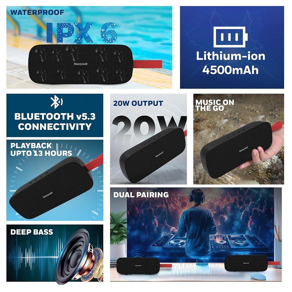 Honeywell Trueno U300 Power Speaker - Black Buy Honeywell Trueno U300 Power Speaker - Black in bulk for Corporate Gifting | Corporate Gyft