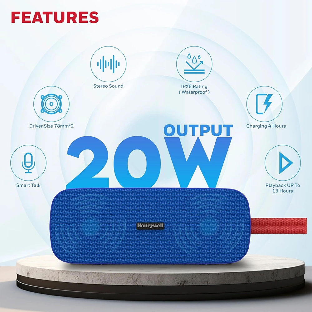 Honeywell Trueno U300 Power Speaker - Blue Buy Honeywell Trueno U300 Power Speaker - Blue in bulk for Corporate Gifting | Corporate Gyft