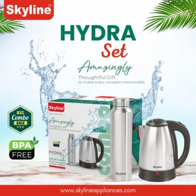 Buy Skyline Hydra Set – Kettle and Bottle Combo in bulk for Corporate Gifting | Corporate Gyft