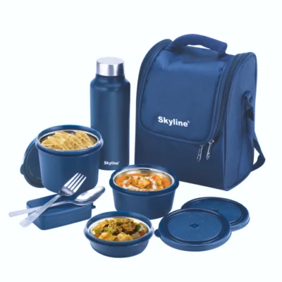 Buy Skyline Office Lunch Box Set - Blue in bulk for Corporate Gifting | Corporate Gyft