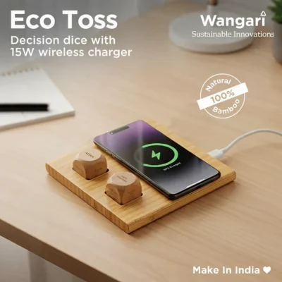 Buy EcoToss Smart Desk Charger with Dice in bulk for Corporate Gifting | Corporate Gyft