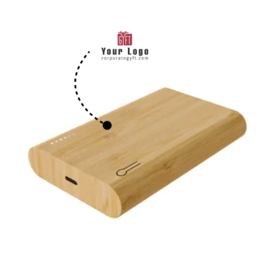 Buy Juniper 2.0 Bamboo Wireless Power Bank in bulk for Corporate Gifting | Corporate Gyft