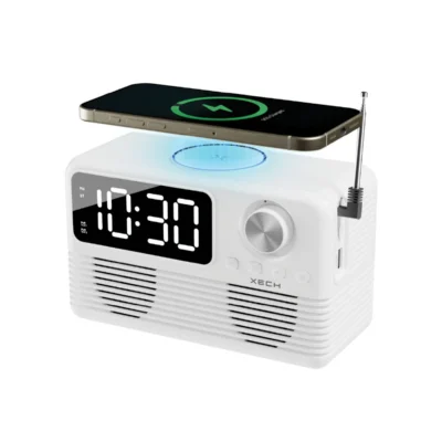 Buy Xech Eon Max Wireless Charging Clock Speaker in bulk for Corporate Gifting | Corporate Gyft