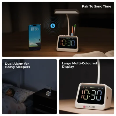 Buy Xech Prism Bluetooth Clock with Lamp in bulk for Corporate Gifting | Corporate Gyft
