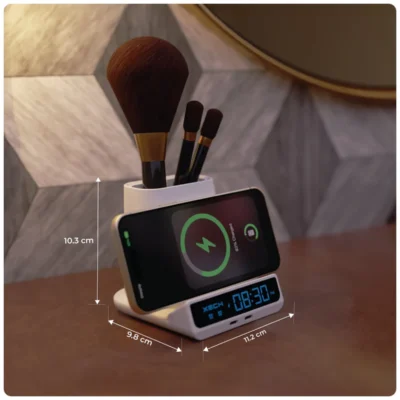 Buy Xech Quest Max Wireless Charging Clock in bulk for Corporate Gifting | Corporate Gyft