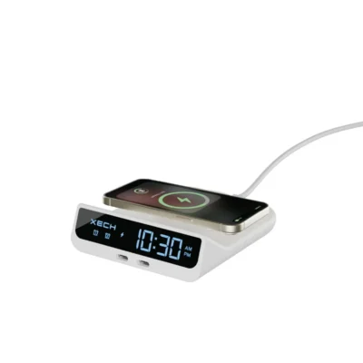 Buy Xech Quest Neo Clock with Wireless Charging Pad in bulk for Corporate Gifting | Corporate Gyft