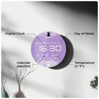 Buy Xech Solaris Kitty Digital Clock in bulk for Corporate Gifting | Corporate Gyft