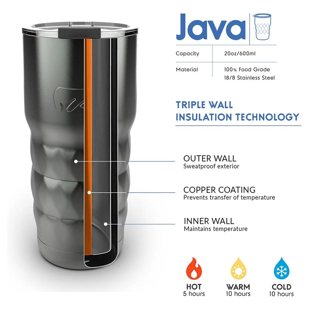 Headway Java XL Insulated Mug - Dark Grey Buy Headway Java XL Insulated Mug - Dark Grey in bulk for Corporate Gifting | Corporate Gyft