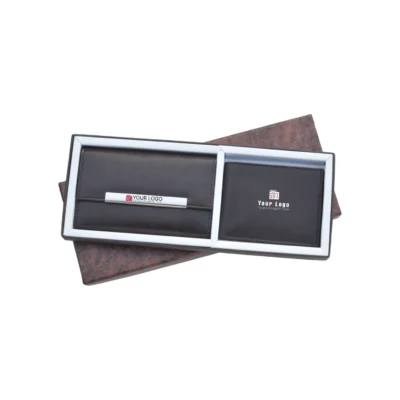 Buy Premium Couple Wallet Set - Black in bulk for Corporate Gifting | Corporate Gyft