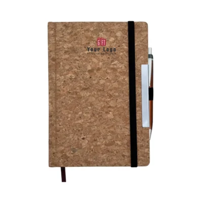 Buy A5 Cork Executive Notebook with Metal Pen in bulk for Corporate Gifting | Corporate Gyft