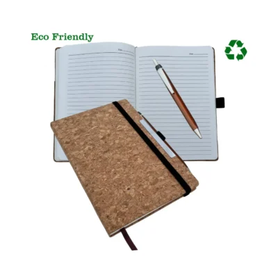 Buy A5 Cork Executive Notebook with Metal Pen in bulk for Corporate Gifting | Corporate Gyft