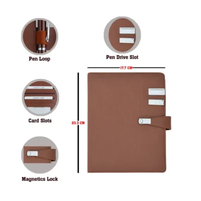 Buy Corporate Organiser with Pen and USB Drive in bulk for Corporate Gifting | Corporate Gyft