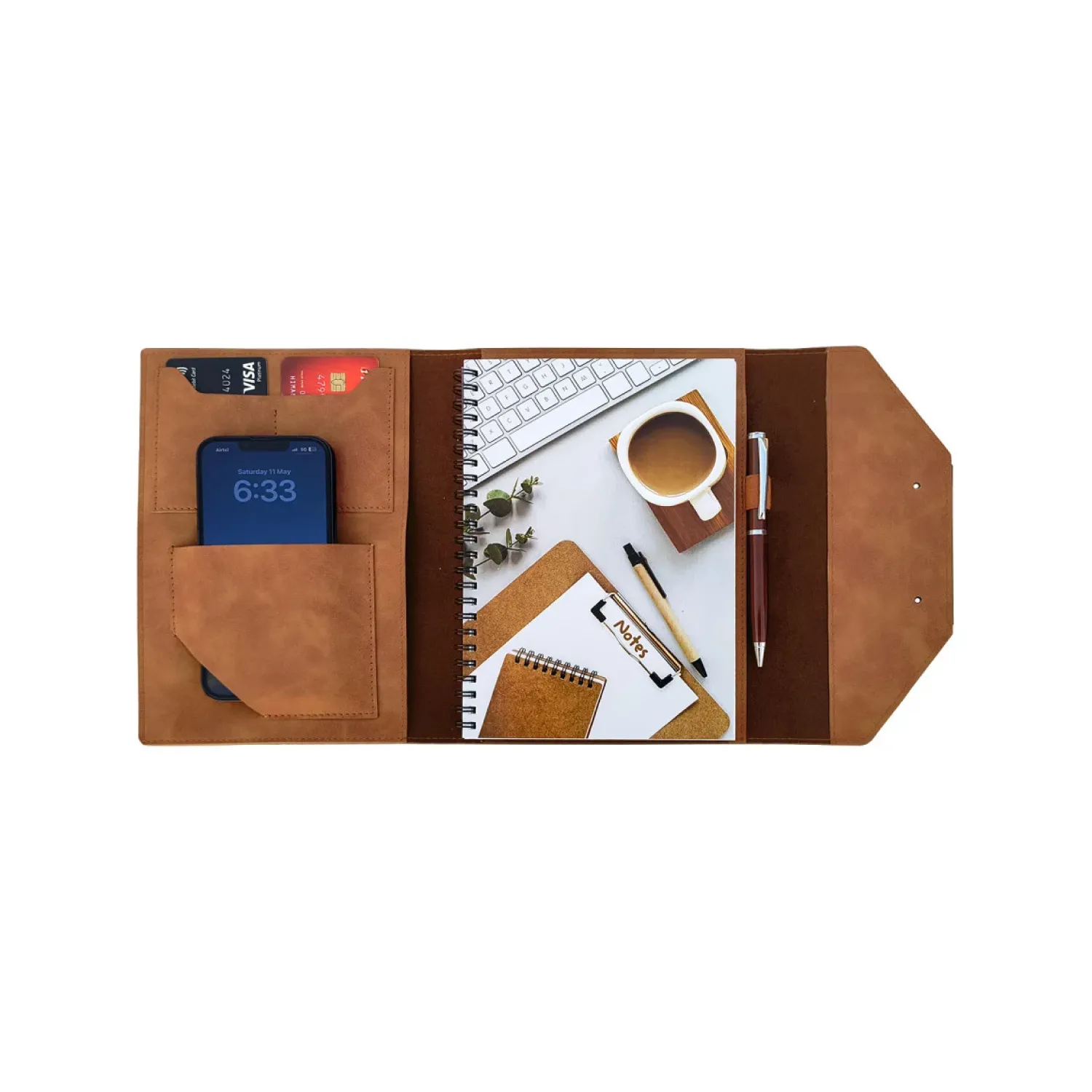 A5 Wire-O Planner with Metal Pen Buy A5 Wire-O Planner with Metal Pen in bulk for Corporate Gifting | Corporate Gyft