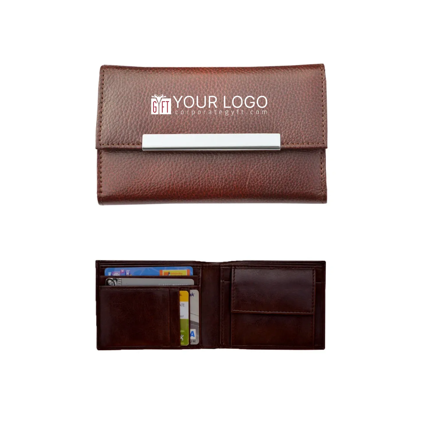 Premium Couple Wallet Set - Brown Buy Premium Couple Wallet Set - Brown in bulk for Corporate Gifting | Corporate Gyft