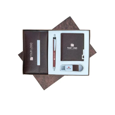 Buy Elegant Leather Essentials Gift Set in bulk for Corporate Gifting | Corporate Gyft