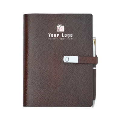 Buy Classic Leather Journal with Metal Pen in bulk for Corporate Gifting | Corporate Gyft