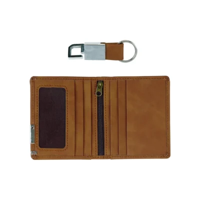 Buy Mini Unisex Wallet and Key Ring Gift Set in bulk for Corporate Gifting | Corporate Gyft