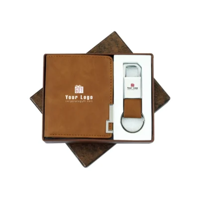 Buy Mini Unisex Wallet and Key Ring Gift Set in bulk for Corporate Gifting | Corporate Gyft