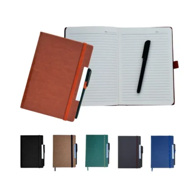 Buy Multicolor Hardbound Notebook with Pen in bulk for Corporate Gifting | Corporate Gyft