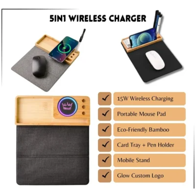 Buy Wireless Charging Mouse Pad in bulk for Corporate Gifting | Corporate Gyft