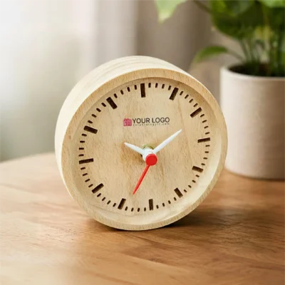 Buy Timeless Wooden Desk Clock in bulk for Corporate Gifting | Corporate Gyft