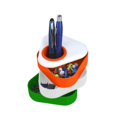 Buy Tricolor Pen Stand with Drawers in bulk for Corporate Gifting | Corporate Gyft
