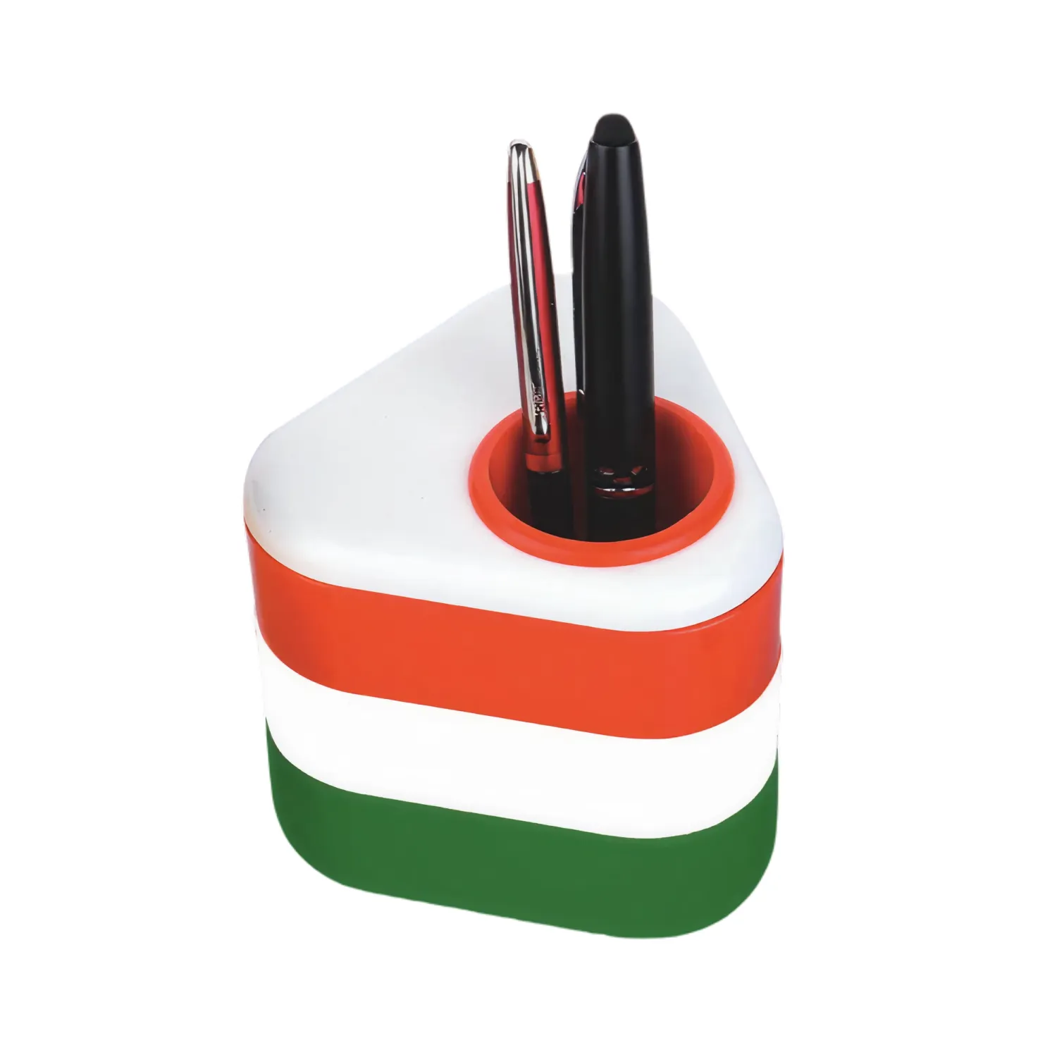 Tricolor Pen Stand with Drawers Buy Tricolor Pen Stand with Drawers in bulk for Corporate Gifting | Corporate Gyft