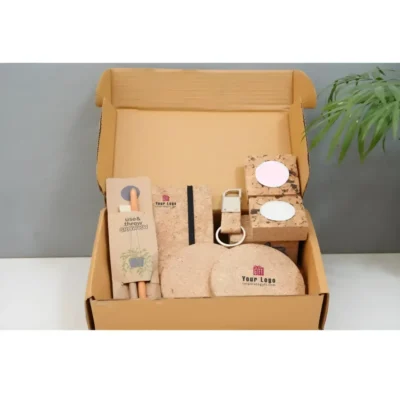 Buy 5-in-1 Eco-Friendly Cork Gift Set in bulk for Corporate Gifting | Corporate Gyft