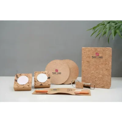 Buy 5-in-1 Eco-Friendly Cork Gift Set in bulk for Corporate Gifting | Corporate Gyft