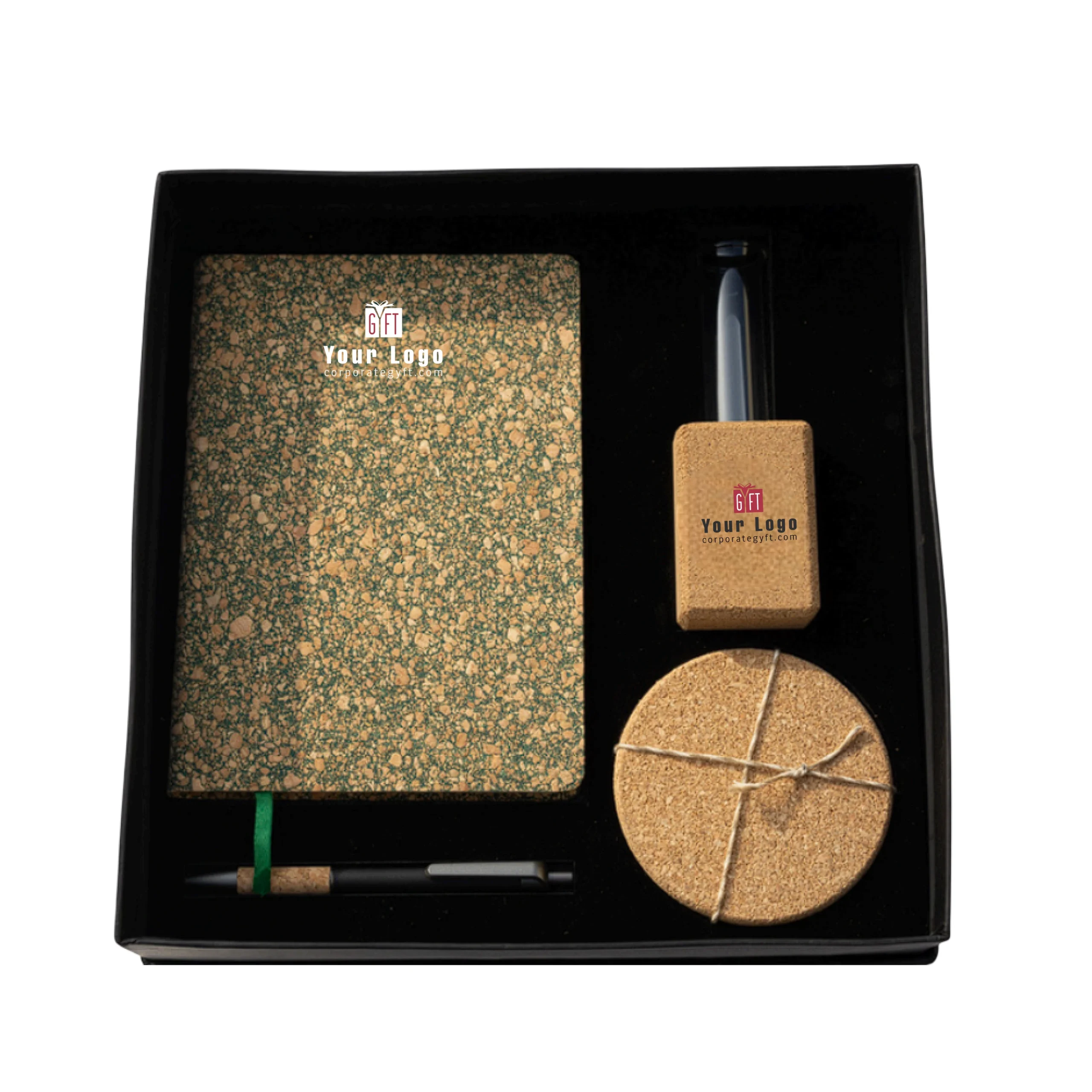 Rustic 4-in-1 Cork Gift Set Buy Rustic 4-in-1 Cork Gift Set in bulk for Corporate Gifting | Corporate Gyft