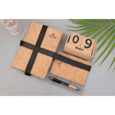 Buy Cork Sustainable Desk Essentials Kit in bulk for Corporate Gifting | Corporate Gyft