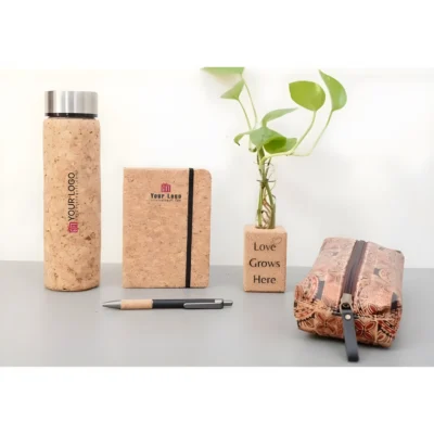 Buy Classy Signature Cork Office Gift Set in bulk for Corporate Gifting | Corporate Gyft