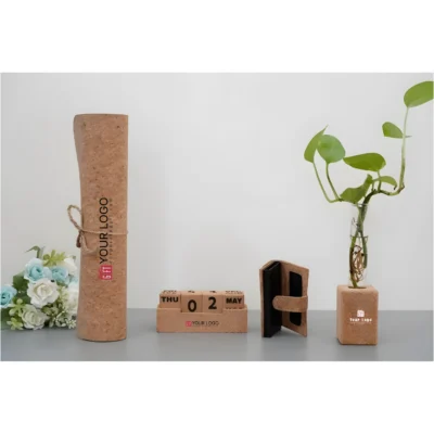 Buy Premium Cork Office Gift Set in bulk for Corporate Gifting | Corporate Gyft