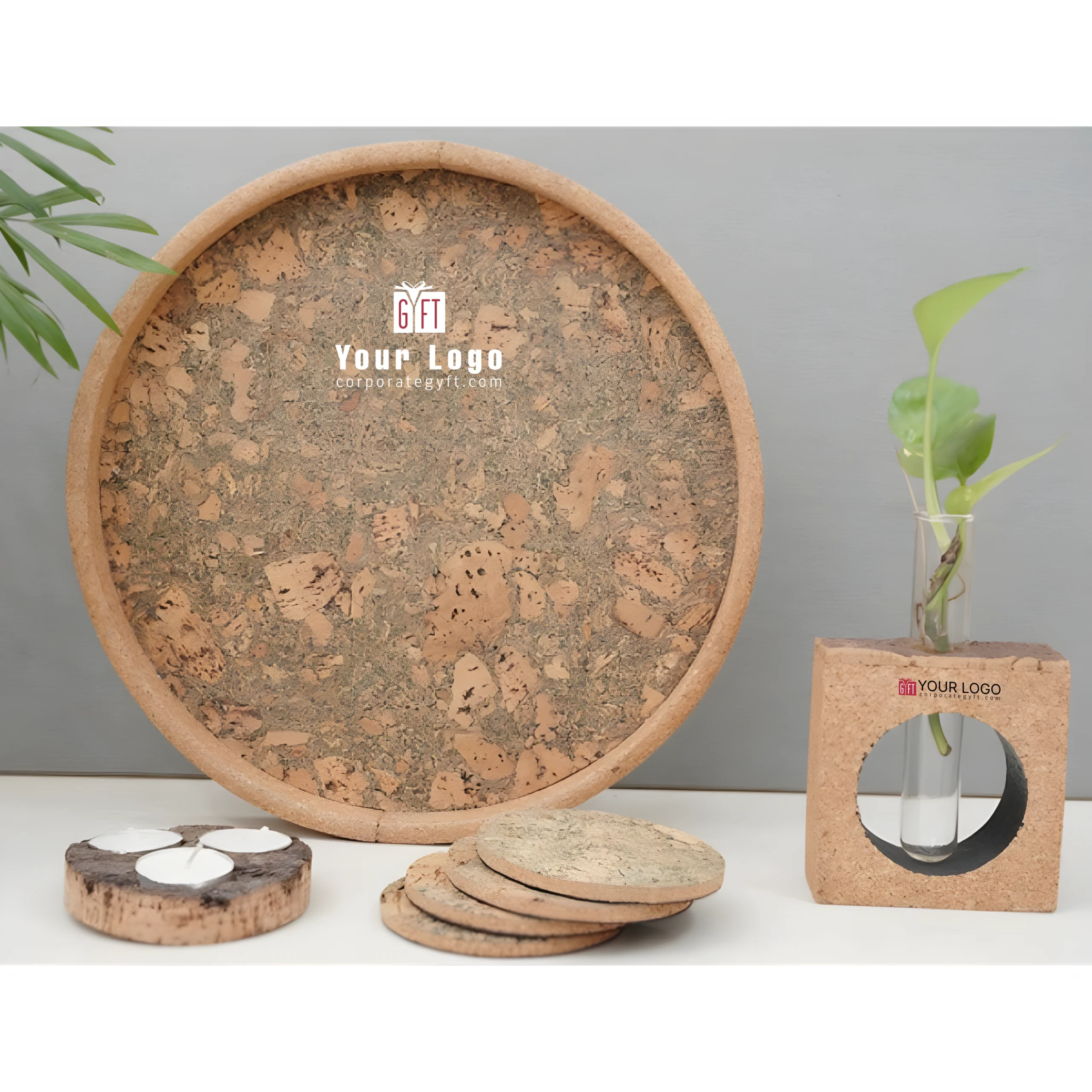 Circular Cork Serving Tray Buy Circular Cork Serving Tray in bulk for Corporate Gifting | Corporate Gyft