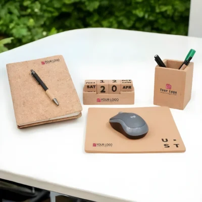 Buy 5-in-1 Corporate Cork Gift Set in bulk for Corporate Gifting | Corporate Gyft