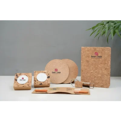 Buy 5-in-1 Eco-Friendly Cork Gift Set in bulk for Corporate Gifting | Corporate Gyft