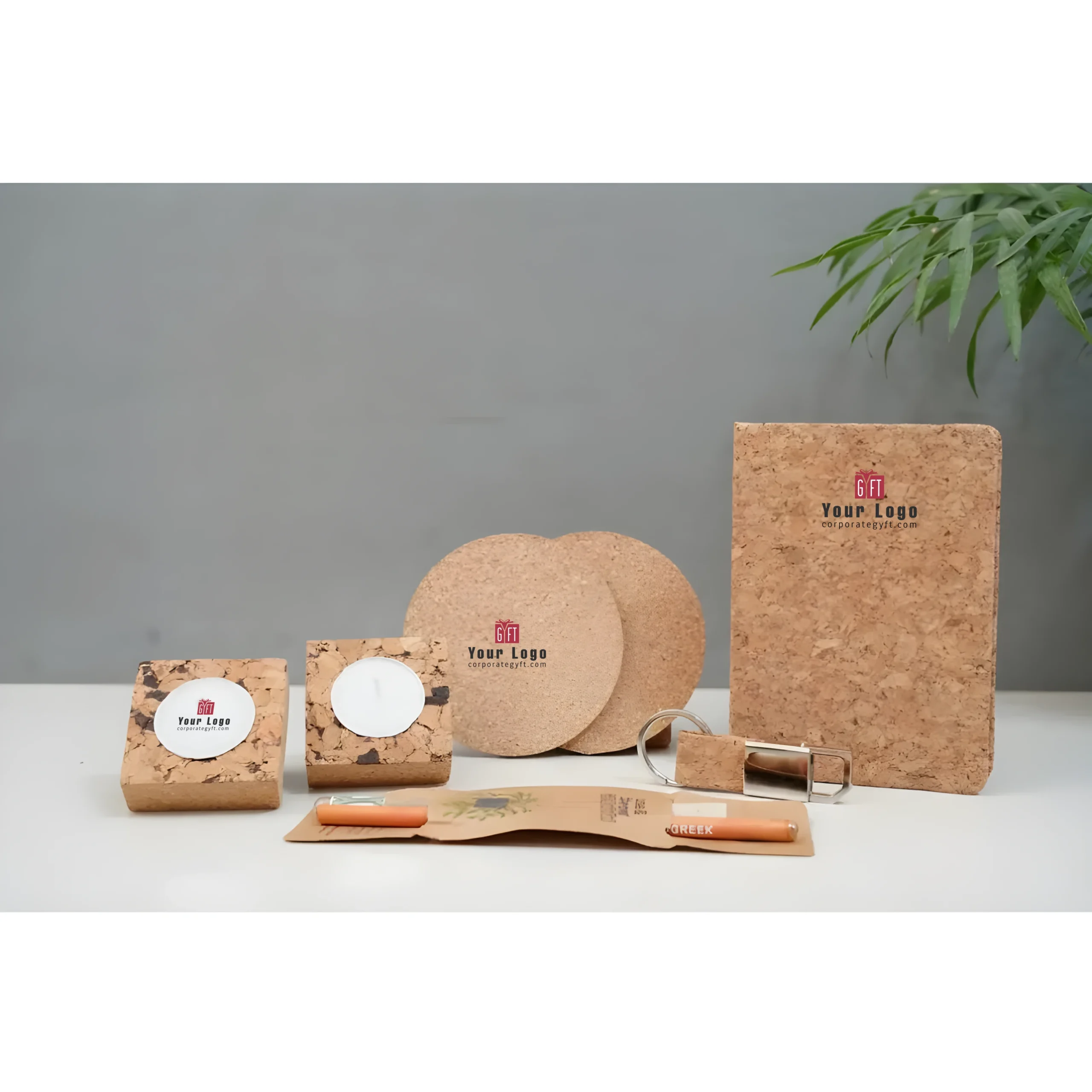 5-in-1 Eco-Friendly Cork Gift Set Buy 5-in-1 Eco-Friendly Cork Gift Set in bulk for Corporate Gifting | Corporate Gyft