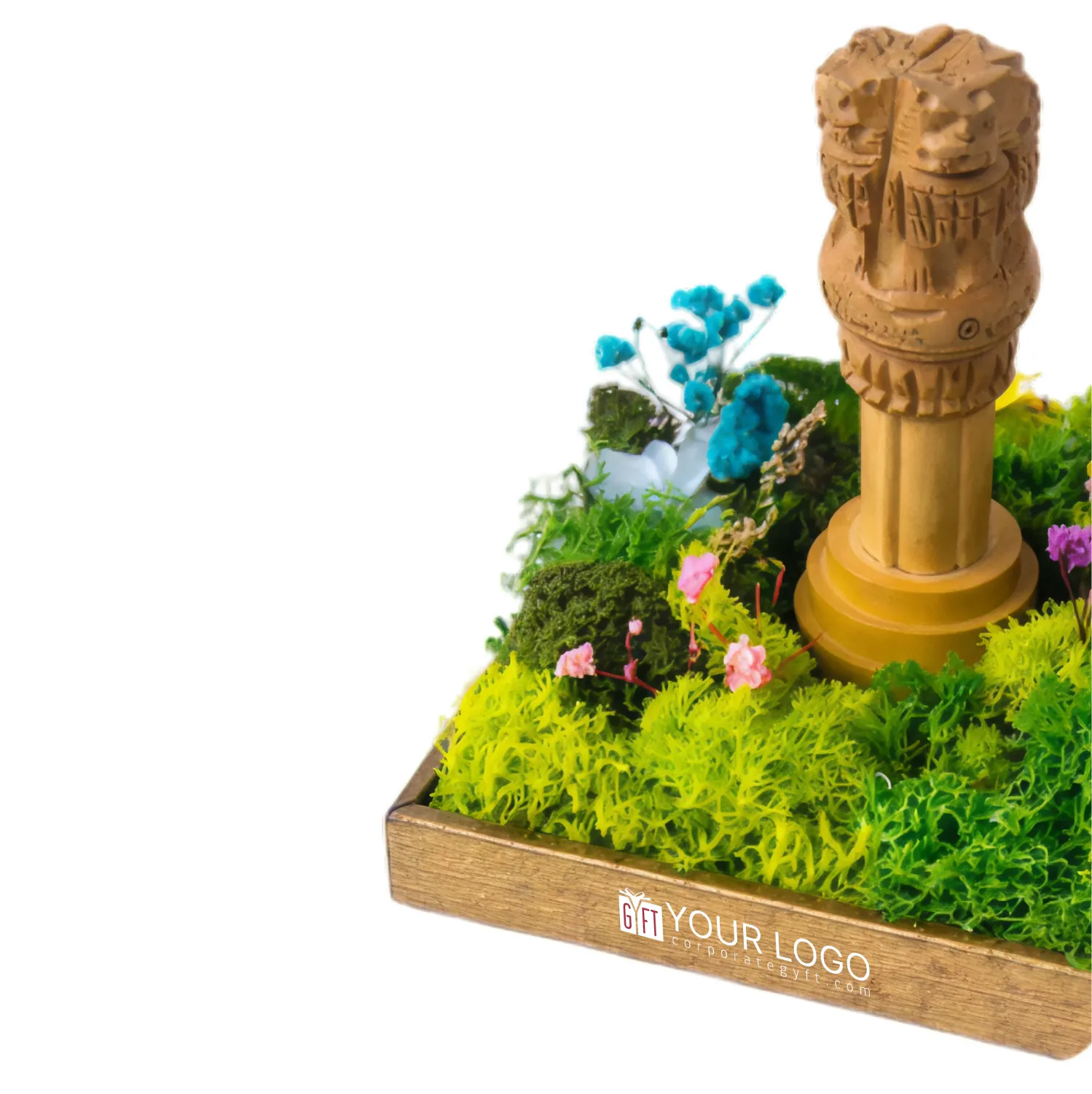 Forest Emblem Ashoka Sculpture - Brown Buy Forest Emblem Ashoka Sculpture - Brown in bulk for Corporate Gifting | Corporate Gyft