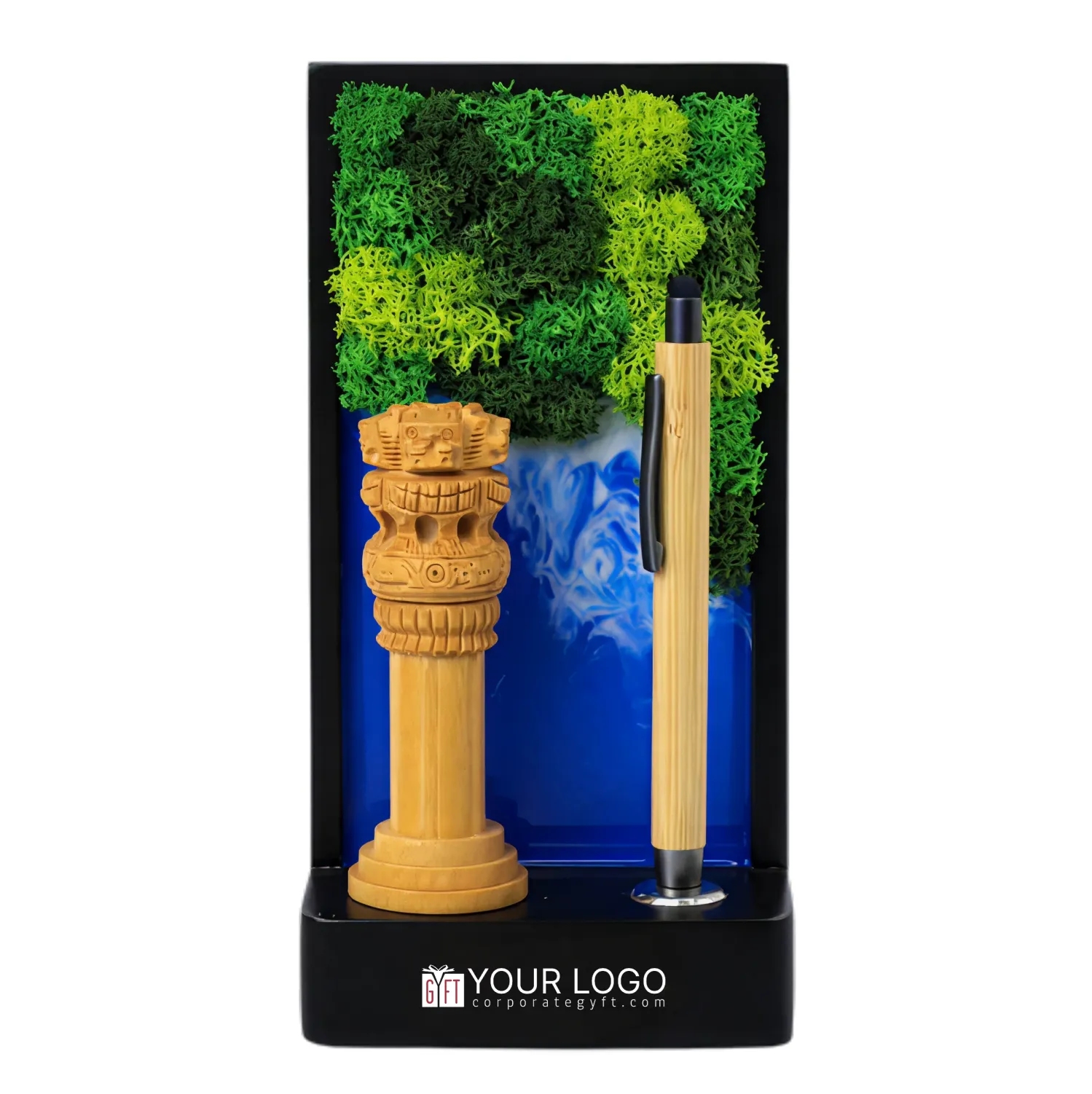 Ashoka Emblem Forest Aqua Stand Buy Ashoka Emblem Forest Aqua Stand in bulk for Corporate Gifting | Corporate Gyft